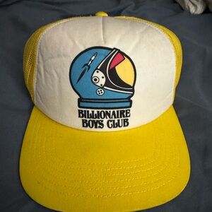 Billionaire Boys Club Yellow and White Trucker Hat